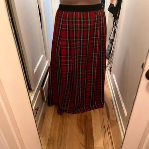 Plaid Maxi Skirt 1X
